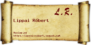 Lippai Róbert névjegykártya